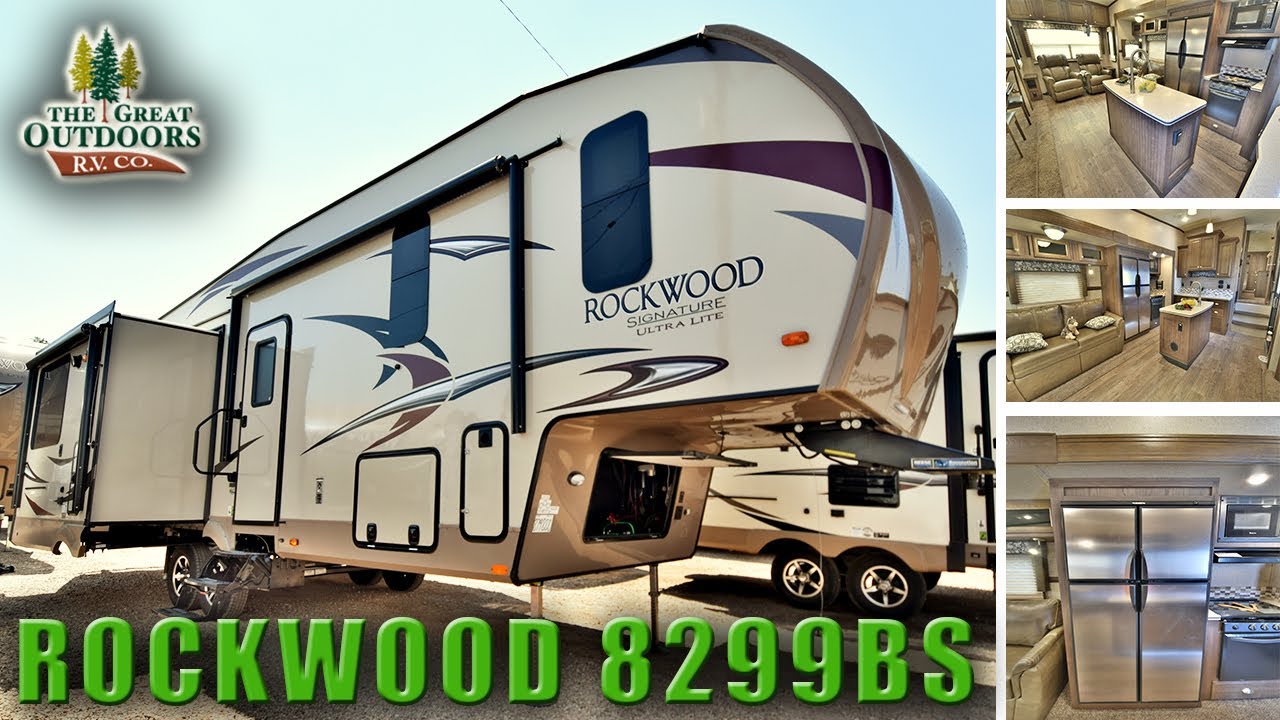 New 2018 ROCKWOOD 8299BS Rear Living Room Island Kitchen Fifth Wheel RV Colorado
