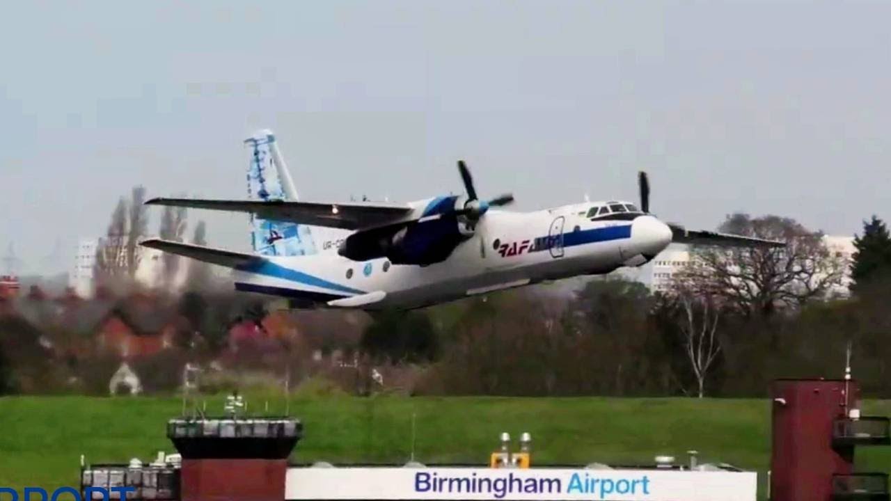Antonov An-26 Vulkan Air - CLOSE UP DEPARTURE🛫 Birmingham Airport ( BHX )