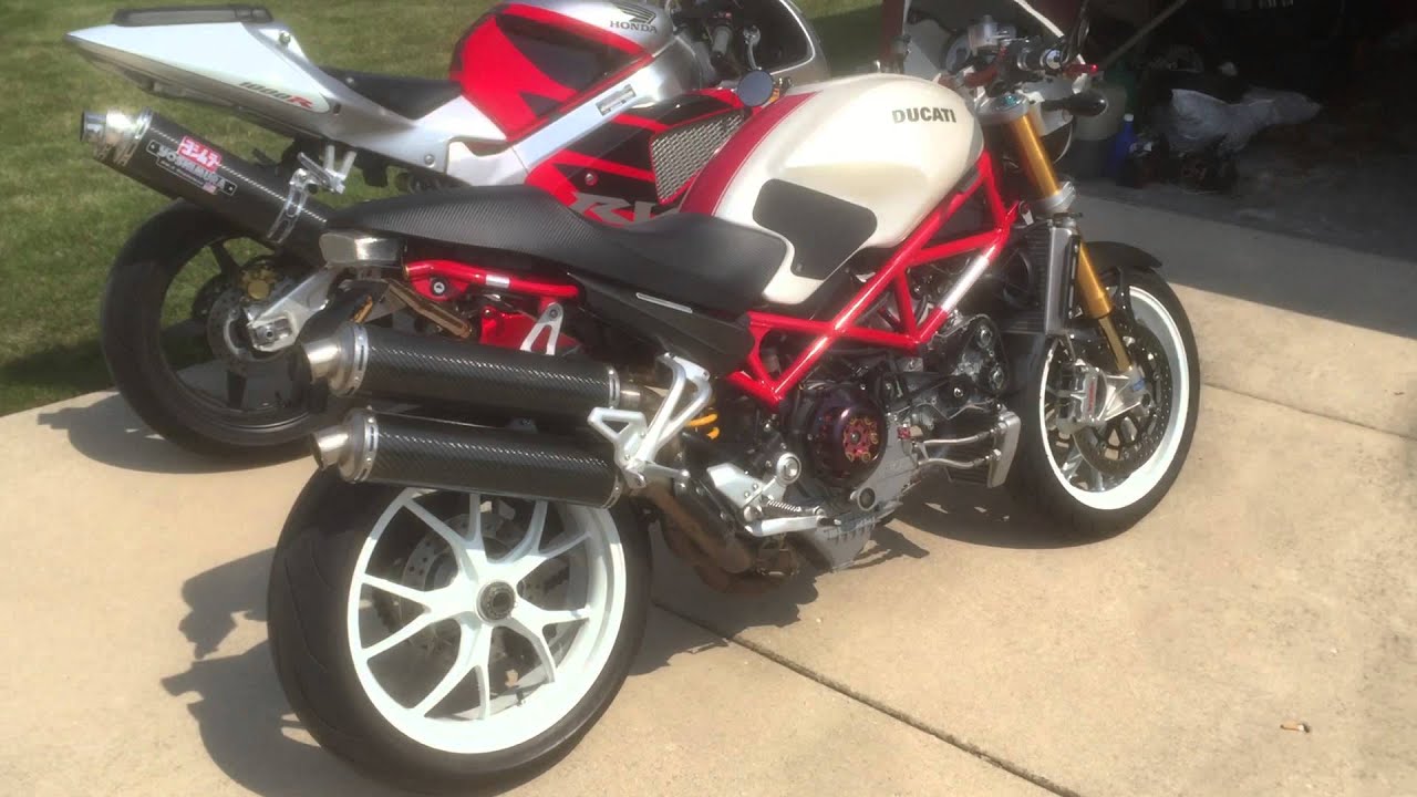 Honda RC51 vs ducati monster s4rs exhaust note comparison