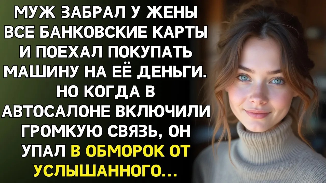 Муж забрал мои карты и поехал покупать машину  Но когда включили громкую связь — осел в кресле…