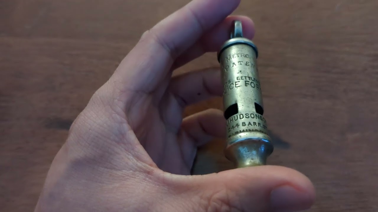 Antique Straits Settlements Police Whistle ca. 1920.