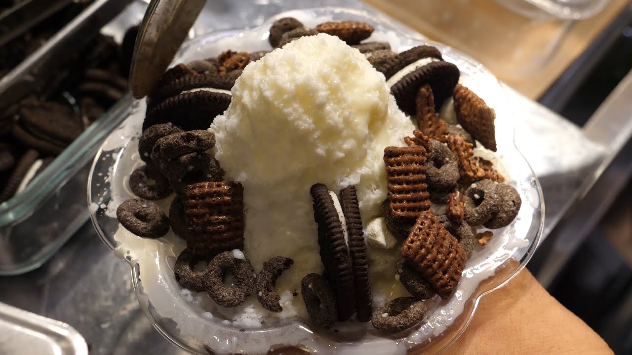 Oreo Bingsu щербет - корейская уличная еда