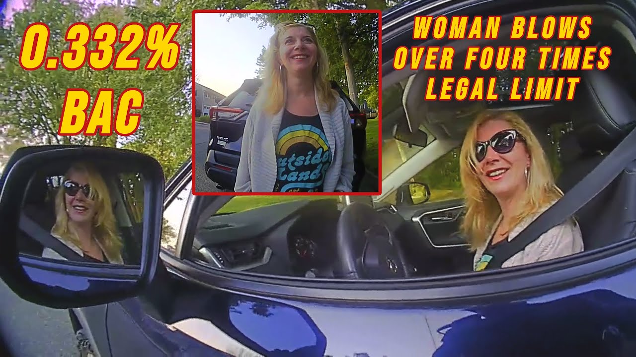 Woman Blows Over FOUR TIMES LEGAL LIMIT (0.332% BAC) after DWI Arrest