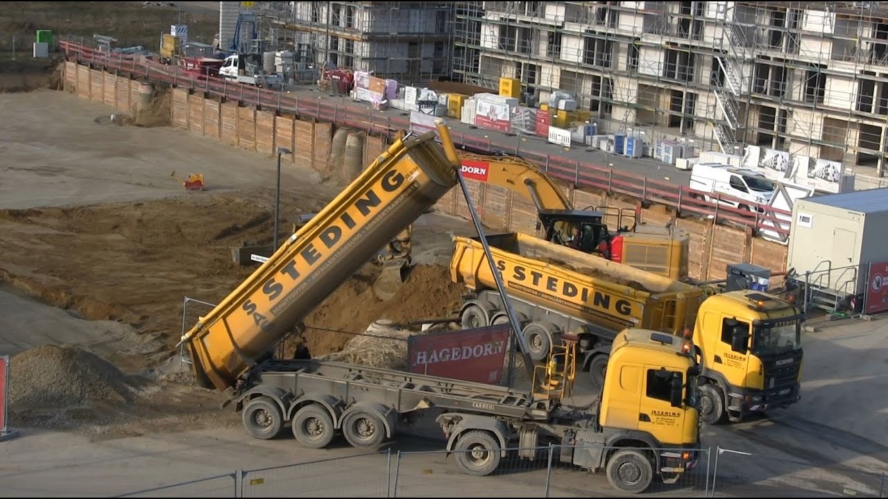 Ostend - Gro&szlig;baustelle Hildesheim Ost / Neues Wohnviertel ) und Steding Kiestransport 11.11.2021/3