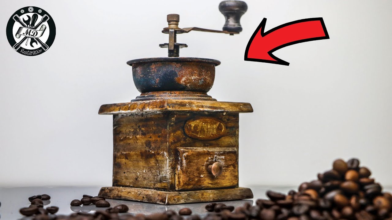 Old rusty coffee grinder - restoration