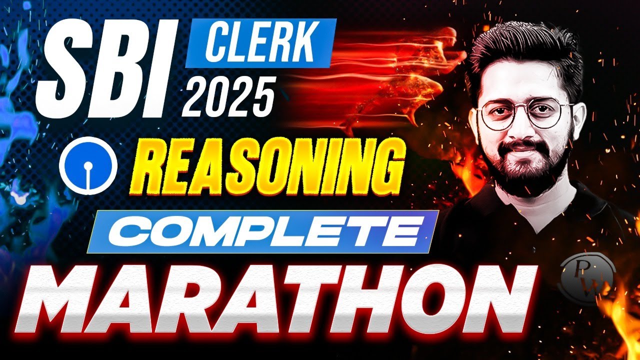 SBI Clerk Prelims 2025 | Complete Reasoning Marathon | SBI Clerk Reasoning by Sachin Sir