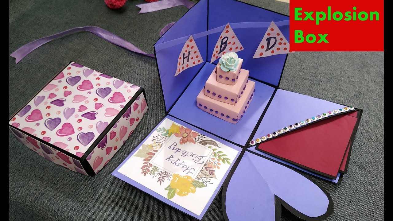 How to make Birthday Explosion Box |Handmade Explosion Box|Explosion Box Tutorial