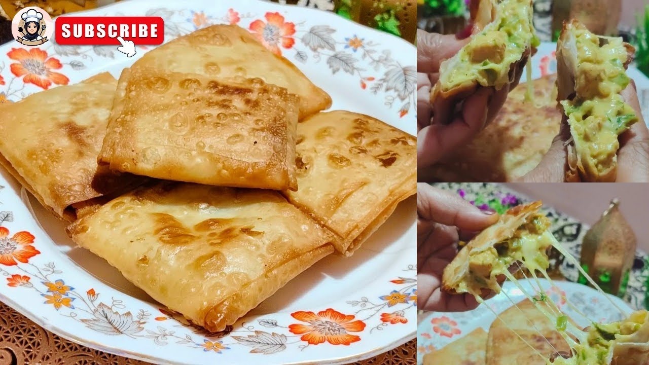Ramadan special Cheesy chicken pockets😋#trending #viral#easyrecipe  #iftarrecipe #flavoursbyshaista 