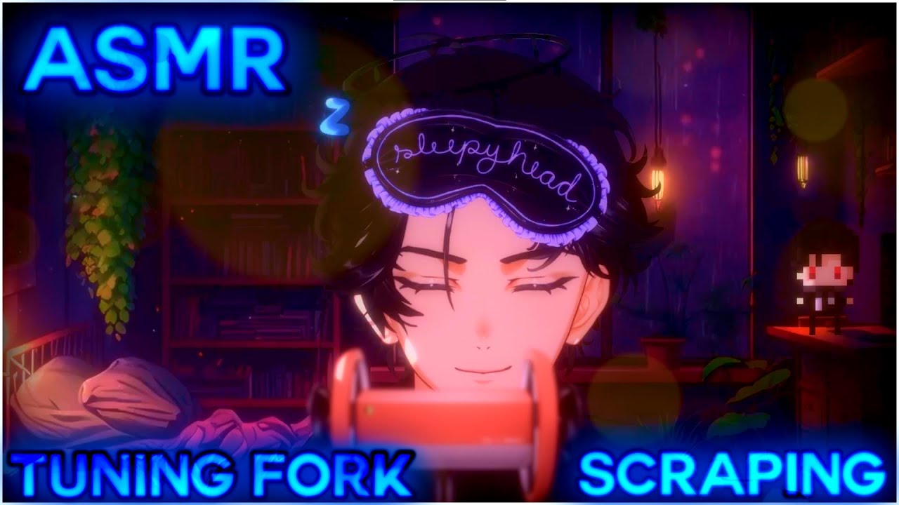 Binaural Scraping, Tuning Fork N Whispers, For Sleep And Relaxation! 💤 [3Dio ASMR]