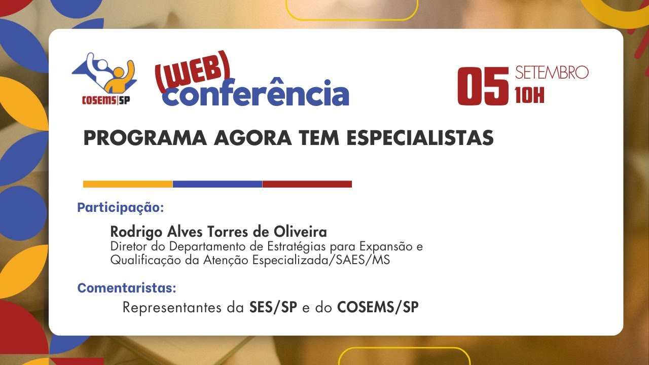 Programa Agora Tem Especialista