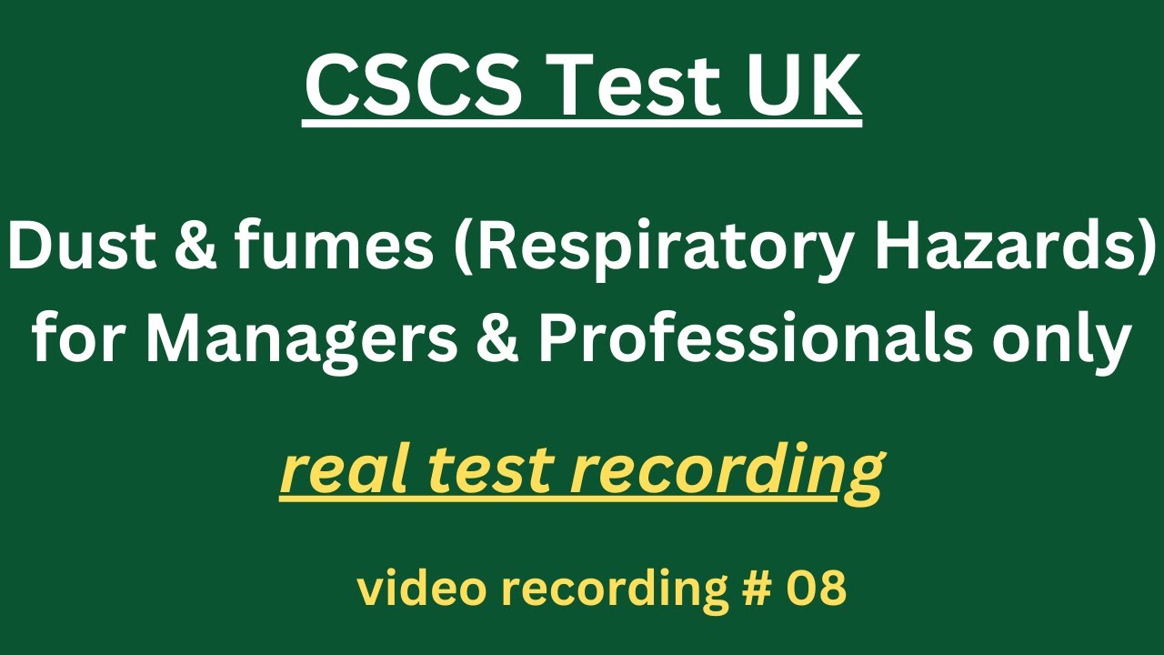 Тест CSCS UK 2024 | CSCS Card UK | Тест CSCS для руководителей и специалистов | #8 #дыхание #опас...