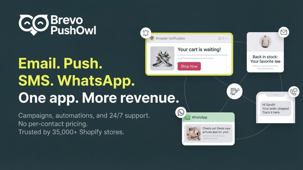 Brevo PushOwl: Web push, email, and SMS campaigns