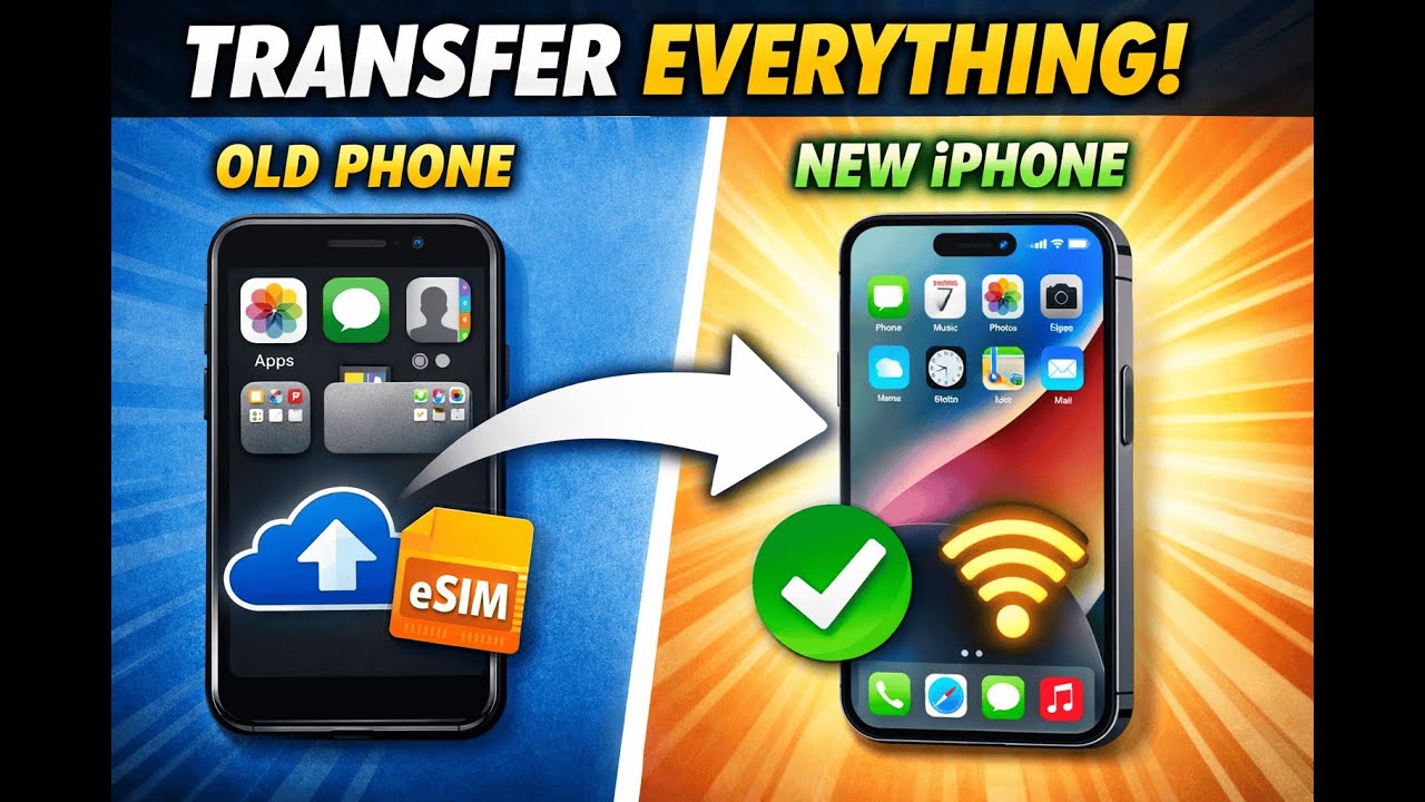 Transfer Everything! Move your iphone data and esim to your new iphone in mintues