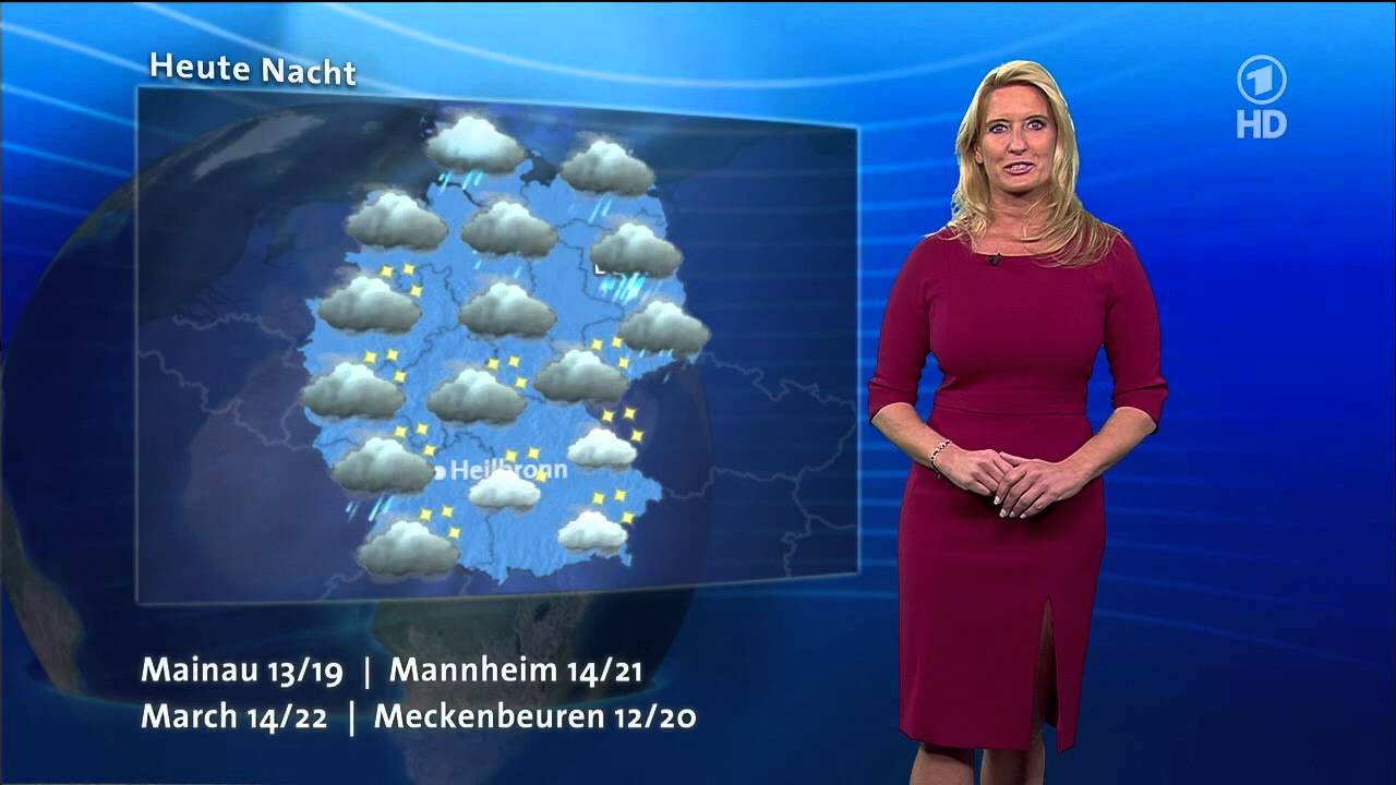 Claudia Kleinert in in red sexy dress