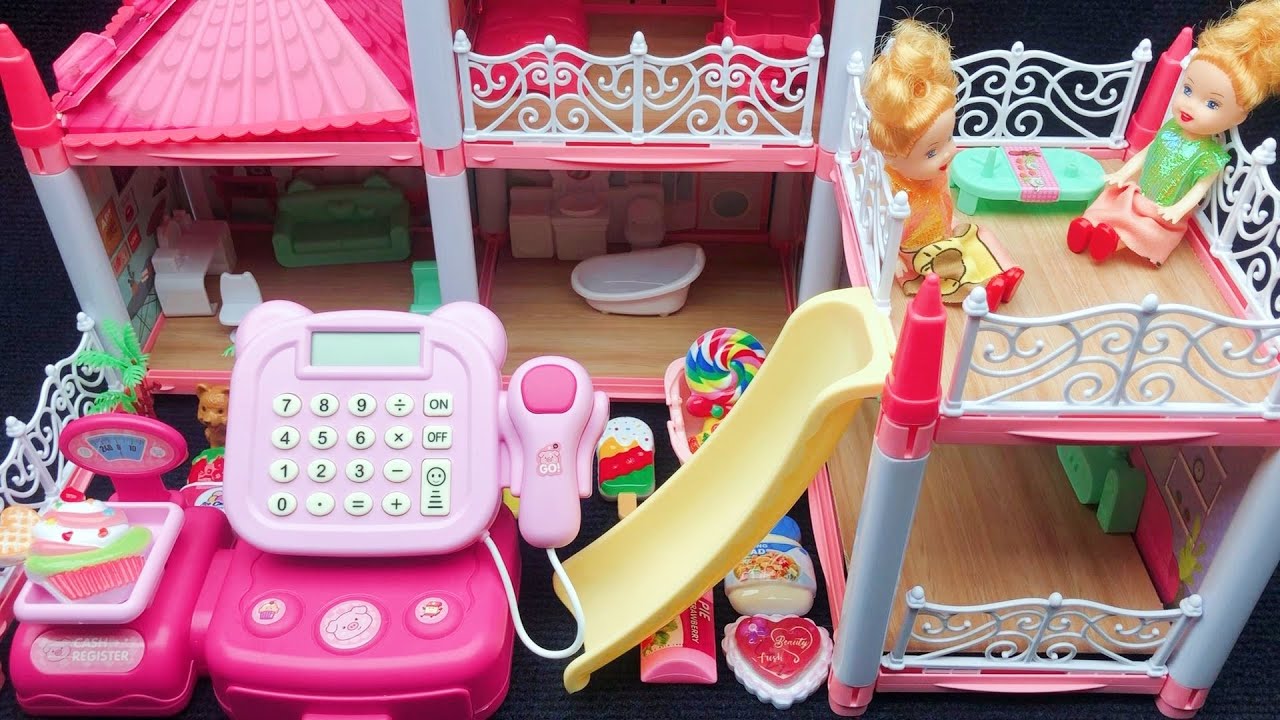 15minute Immersive Unboxing Review Assembly Castle Series Supermarket Cashier Series Toy ReviewASMR