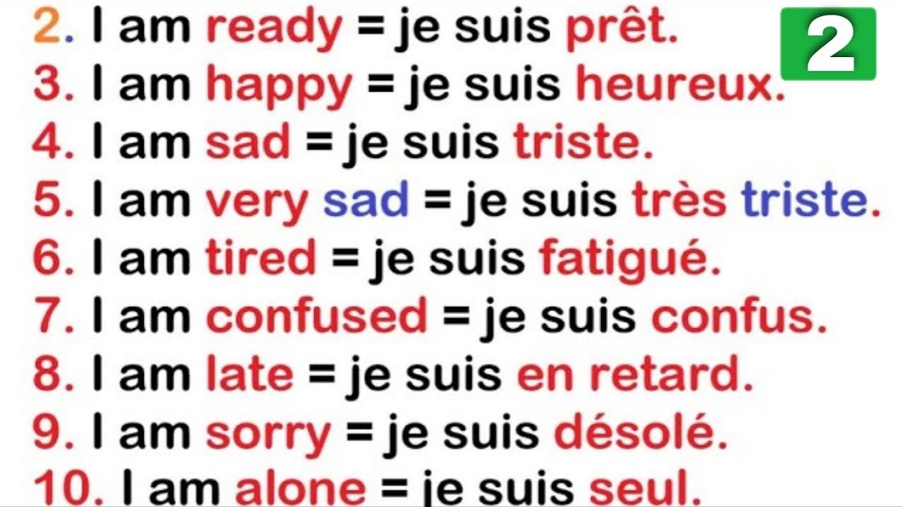 Phrases simples pour apprendre l'anglais facilement |✪✪easy sentences to learn french 🌿