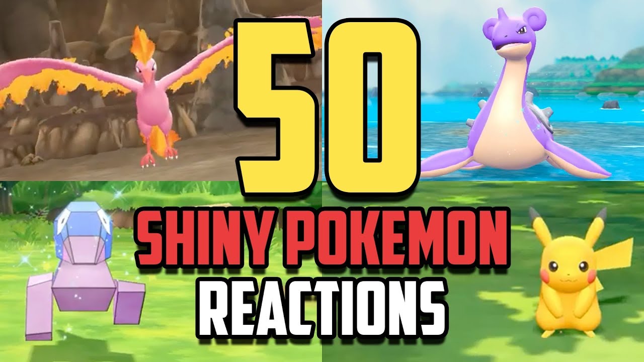 50 EPIC Shiny Pokemon Reactions! Pokemon Let's Go Pikachu & Eevee Shiny Montage