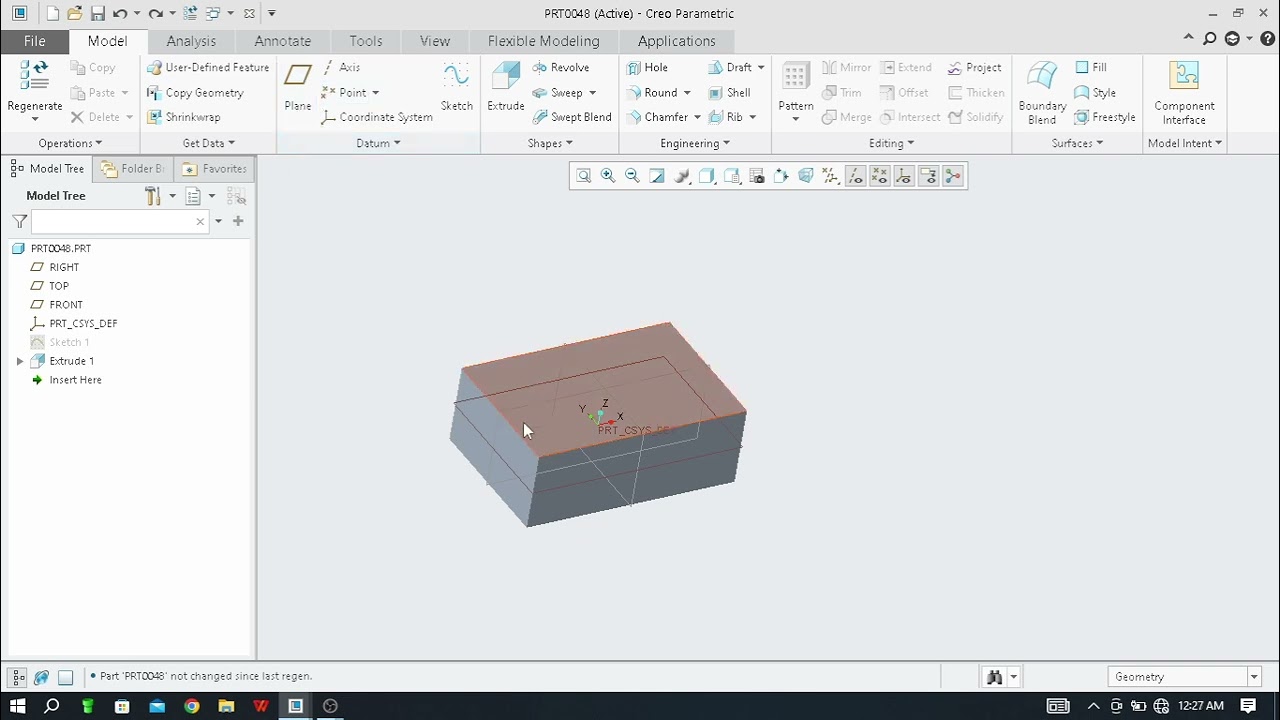 Video 77 How to use Plane Axis command in Creo Parametric @CAD-Masters