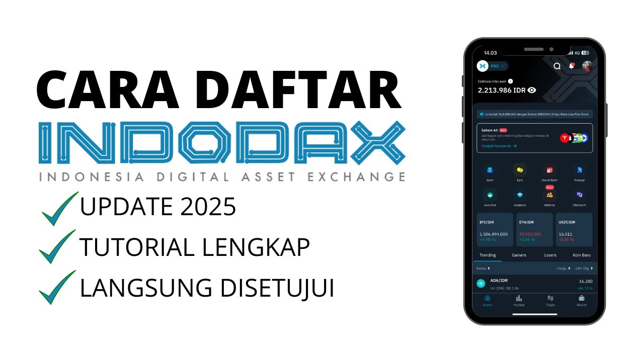Terbaru ! Cara Daftar Akun Di Exchanger Crypto Indodax Tahun 2025