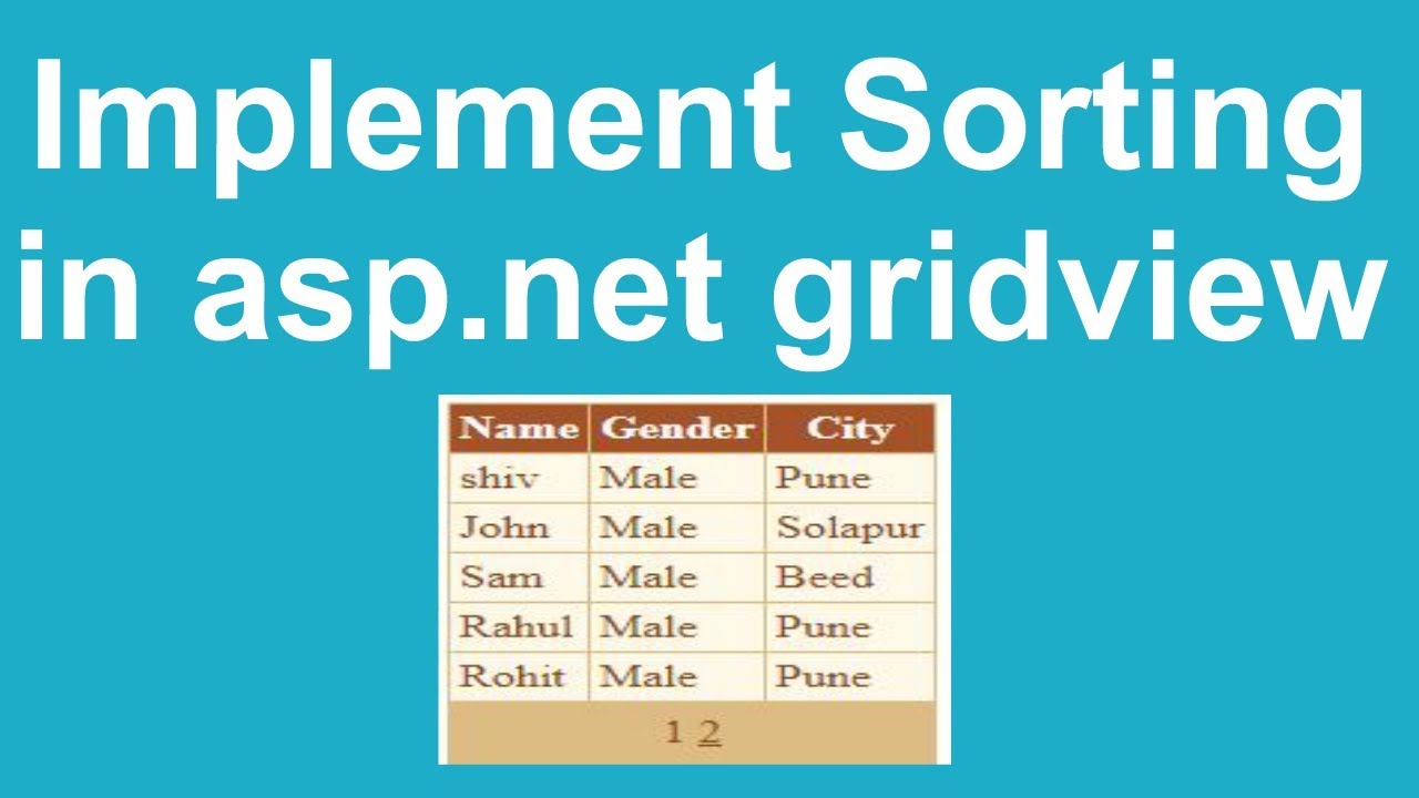 Implement Sorting in asp.net gridview