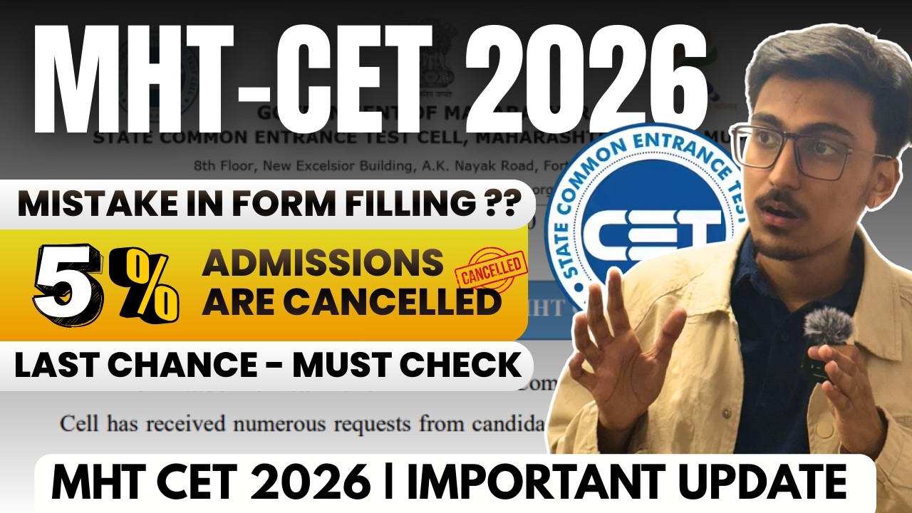 ⚠️ MHT CET 2026 | IOne Mistake Admission Cancelled #mhtcet #coep #vjti #mhtcet2026