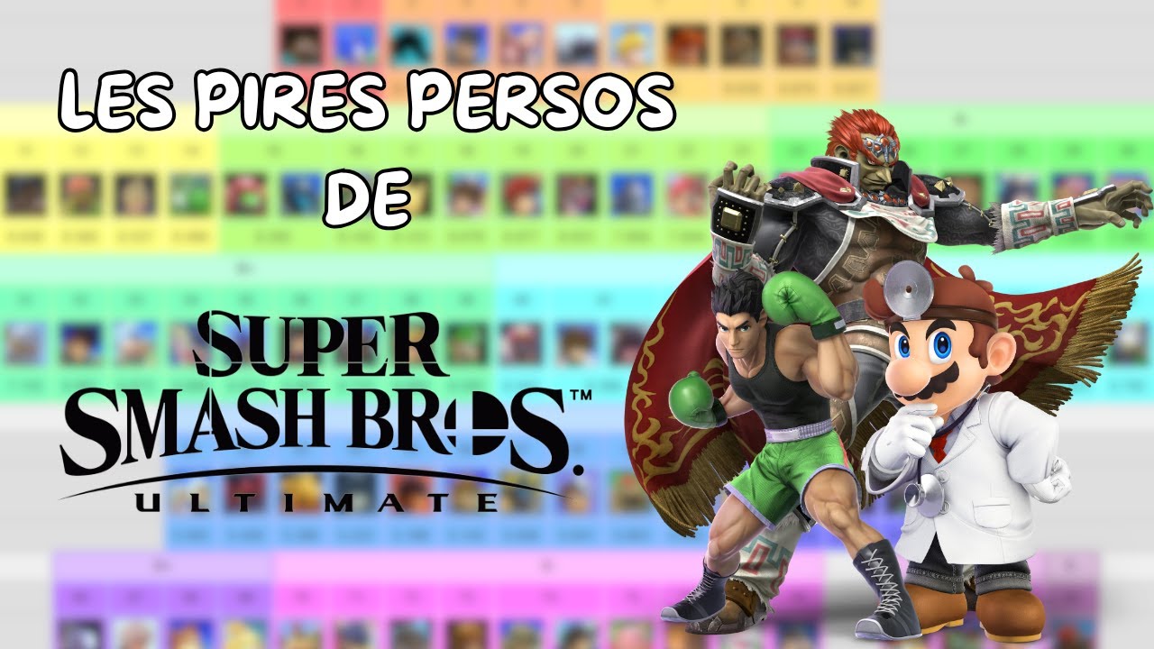 Le TOP 15 des PIRES Persos de Smash Bros Ultimate