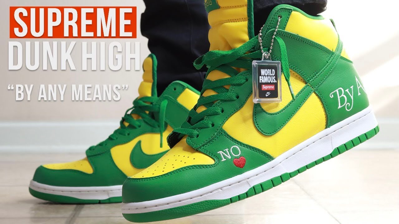 Supreme X Nike Dunk High SB "By Any Means" BRAZIL Review & On Feet