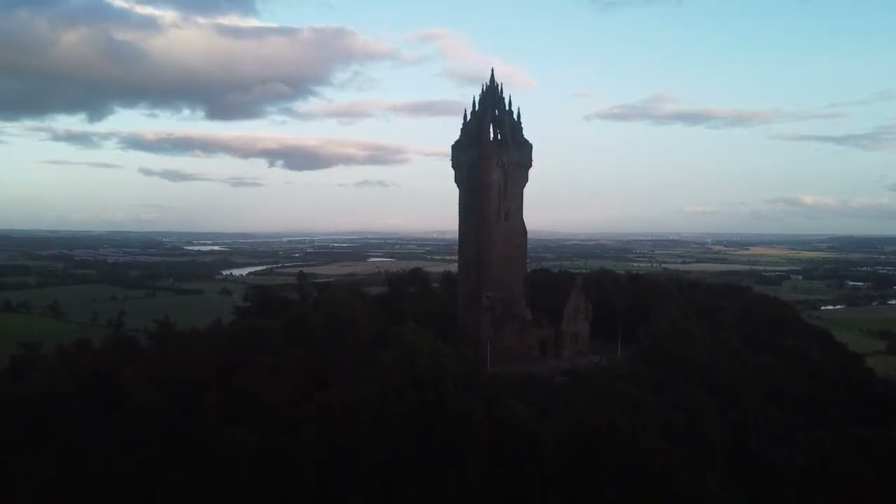 Stirling Bridge,  The Wallace Monument, Stirling Castle & The King’s Knot in Stirling, Scotland.