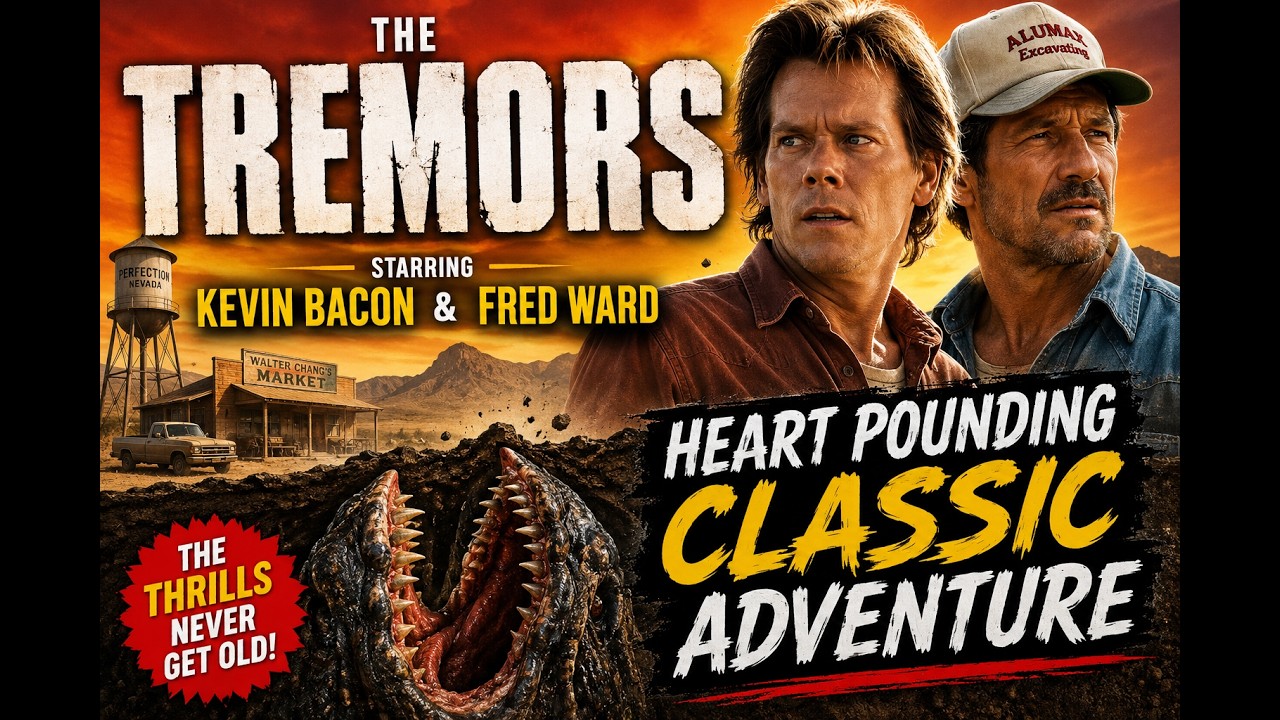 Tremors movie review featuring Kevin Bacon and Fred Ward