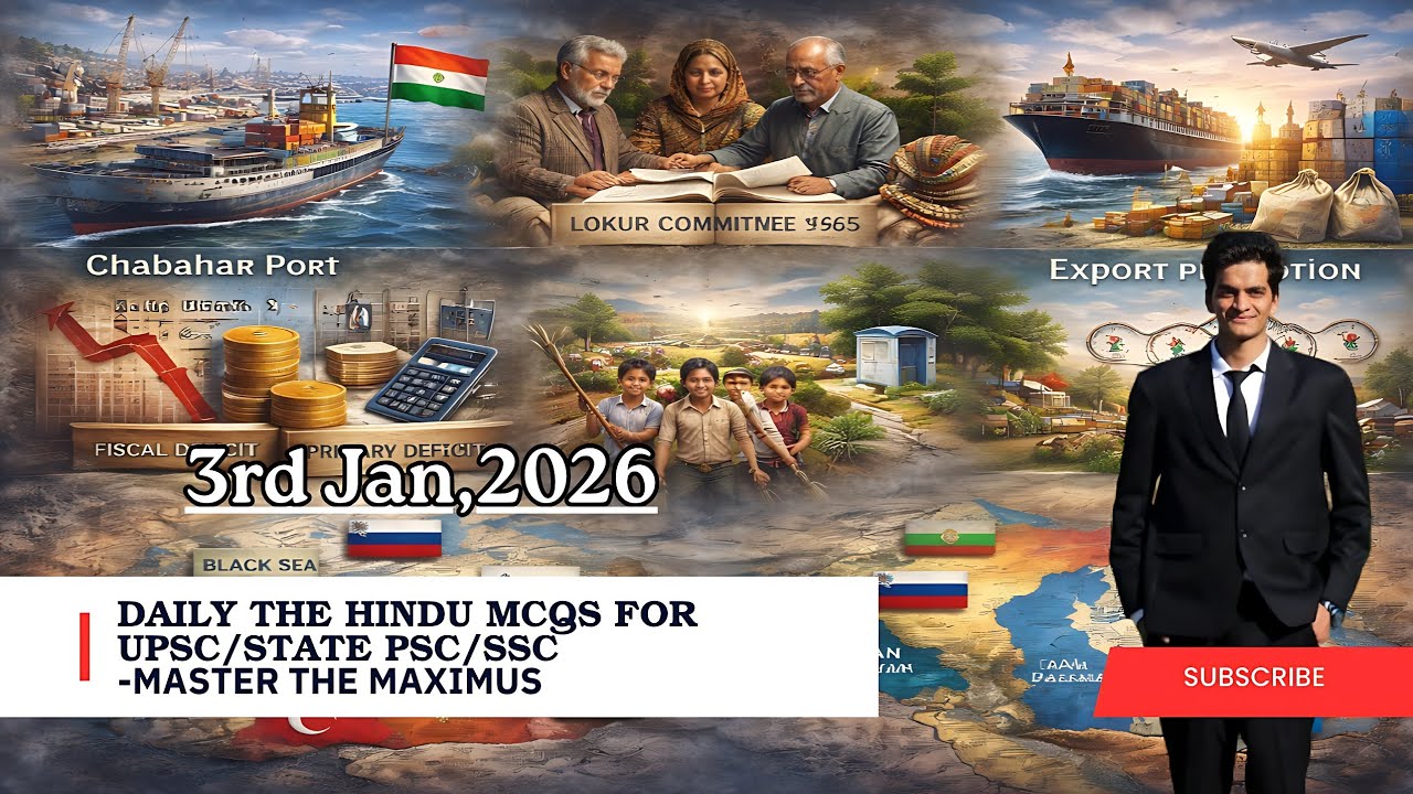 The Hindu Daily MCQs for UPSC/State PSCs/SSC -3rd Jan,2026 | DNA Current Affairs Quiz #upsc2026