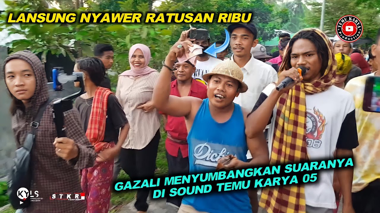 Warga lansung nyawer ratusan ribu saat Gazali menyumbangkan lagu di sound Temu karya 05