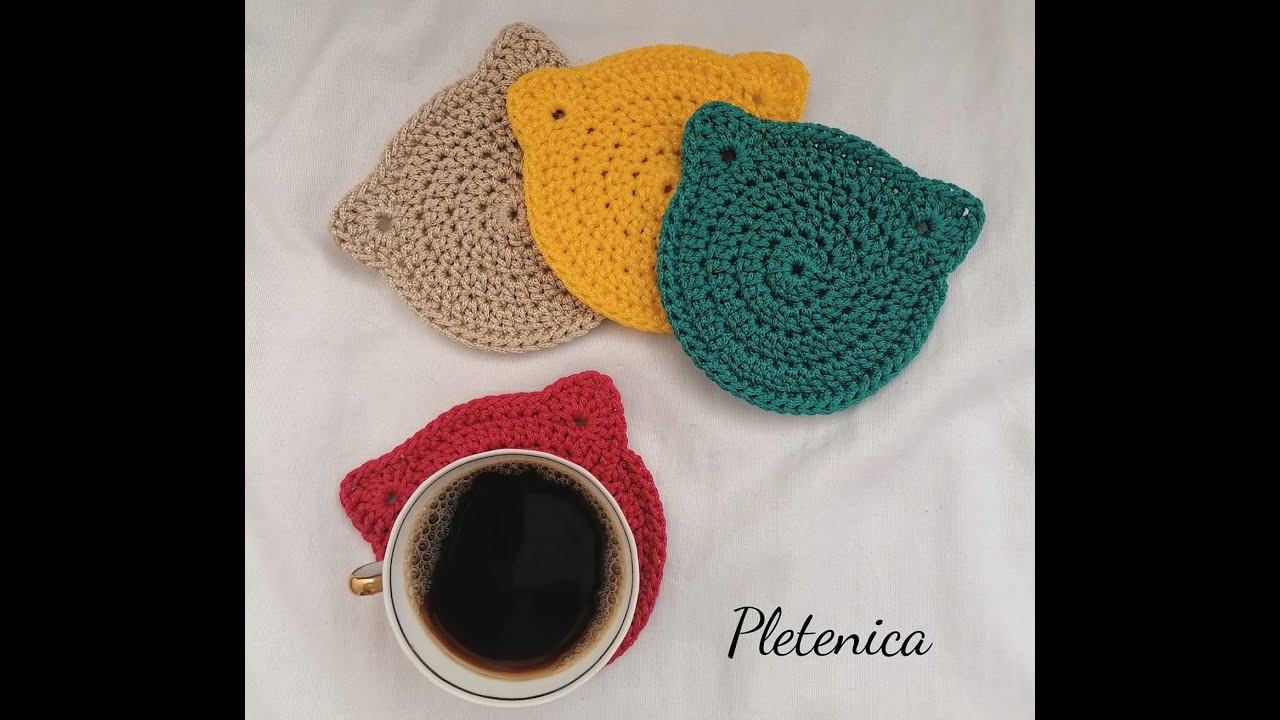 Как да оплетем подложка Коте /Лесен урок за начинаещи/Стъпка по стъпка/How to crochet a Cat tablemat