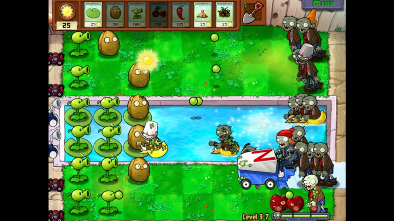 PvZ Adventure Level 3-1 → 3-9 (No Sunflower Challenge)