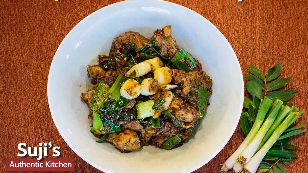 ఉల్లిపోర్కా కోడి వేపుడు ఇలా చేస్తే రుచి Super l Village Style Spring Onion Chicken Fry l Tasty 😋 🍗 