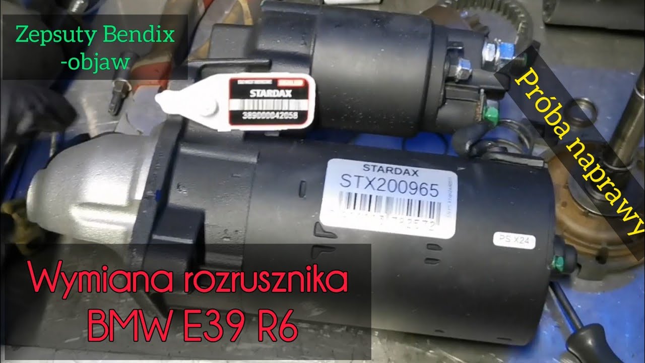 BMW E39 - zepsuty BENDIX, wymiana, ROZRUSZNIKA, regenerowny StarDax