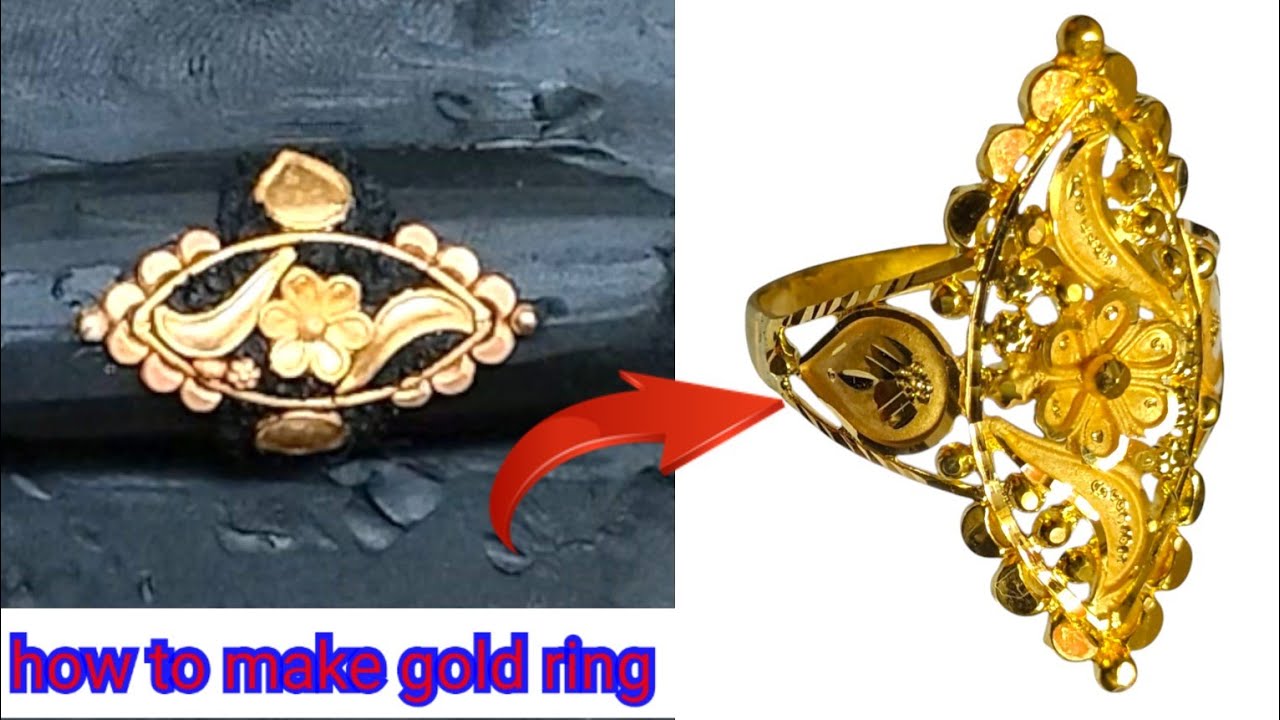 22k Ladies Gold Ring Designs Making| How To Make Gold Ring|Gold Jewellery Making - Nadia Jewellery