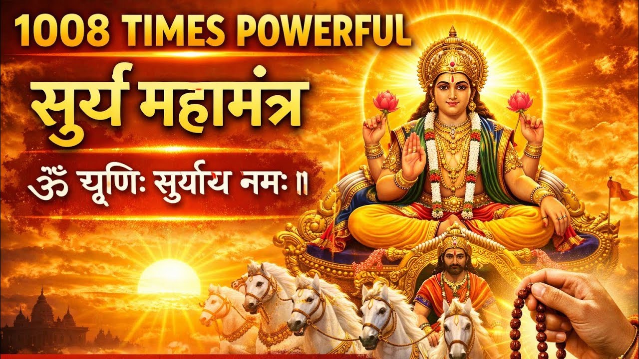 Surya Dev Maha Mantra 1008 Times | ॐ घृणिः सूर्याय नमः | Morning Powerful Chant