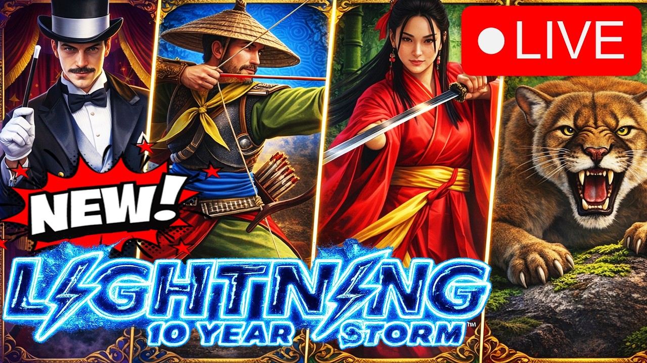 🛑 LIVE! NEW Lightning 10 Year Storm! Latest Lightning Link slots!