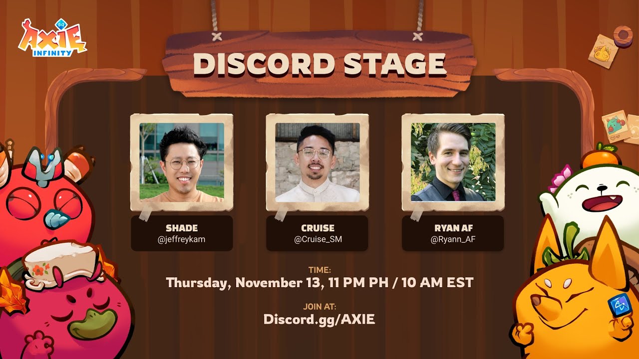 Axie Core AMA with Cruise, Shade, and Ryan (November 13, 2025)