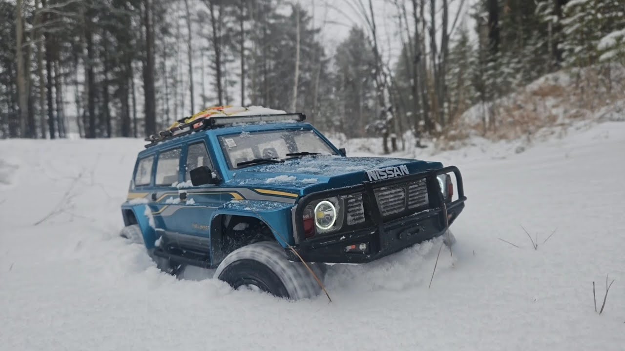 Snow driving. Patrol 1/10 YIKONG 