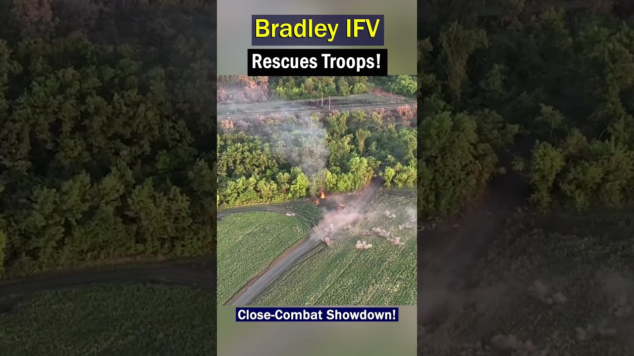 Bradley IFV Evacuates Ukrainian Soldiers in Intense Battlefield Rescue