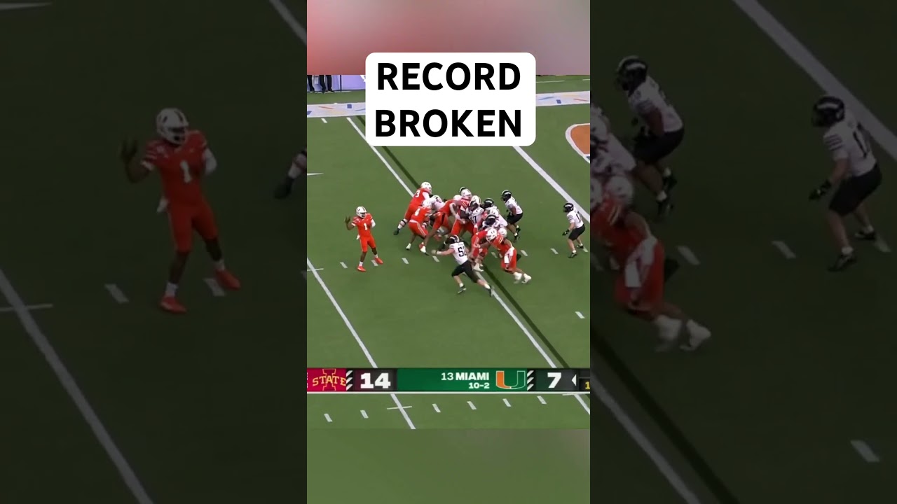 🚨 Cam Ward breaks D-1 record for most career passing TDs