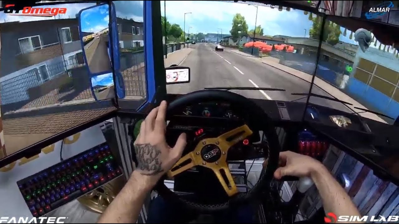 euro truck simulator 2/ new save game / career four/ steering wheel+shifter