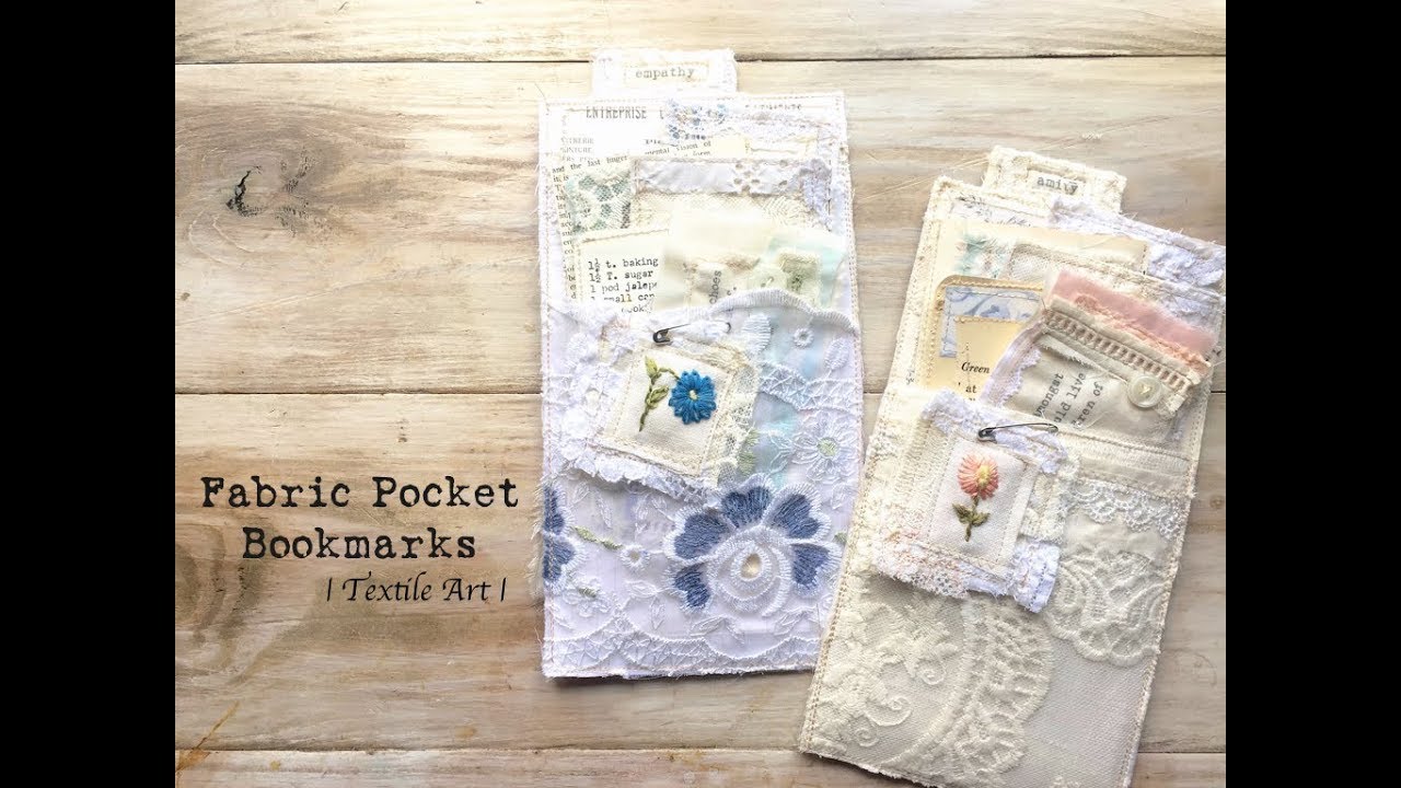 Fabric Pocket Bookmarks | Textile Art |
