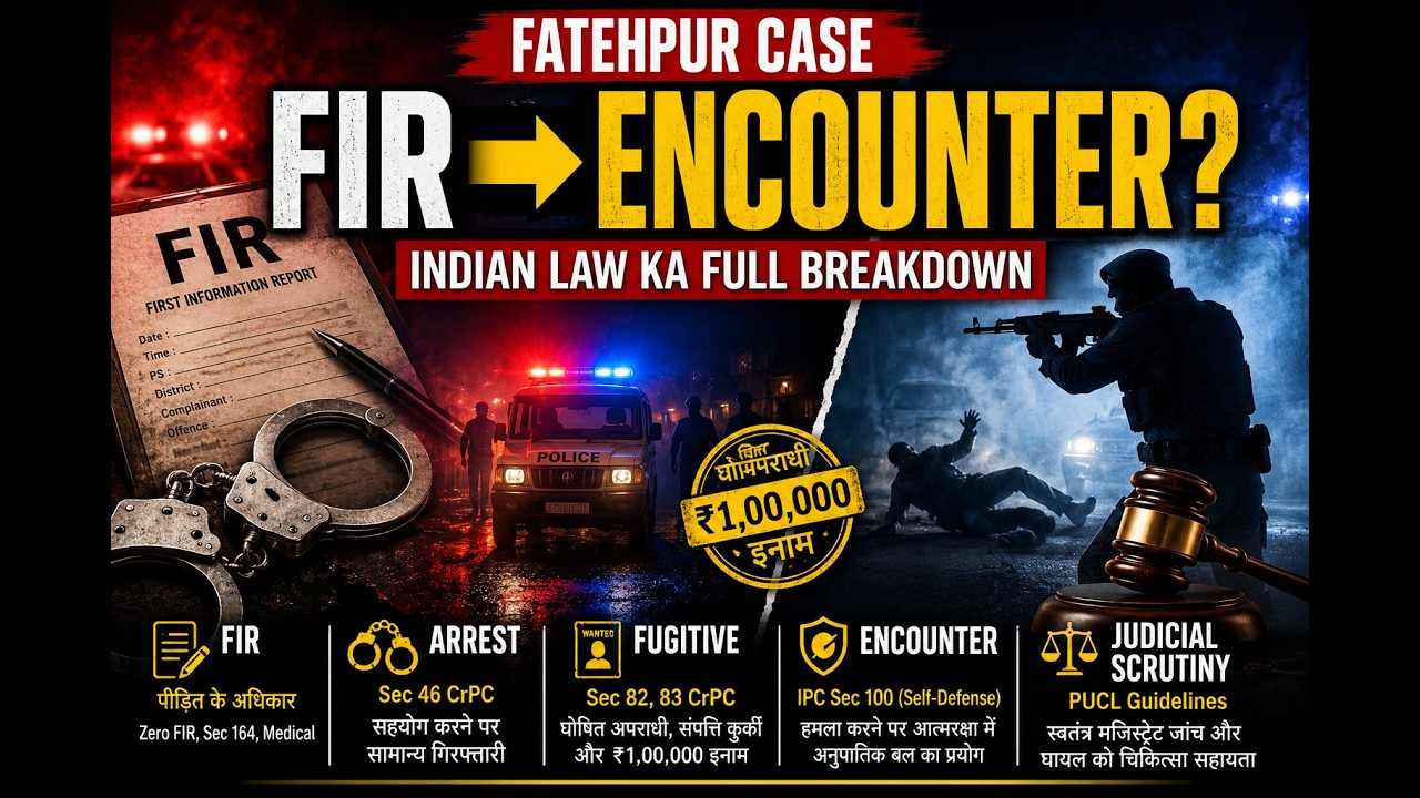 Fatehpur Case Explained: FIR se Encounter tak | Indian Law ka Full Breakdown ⚖️