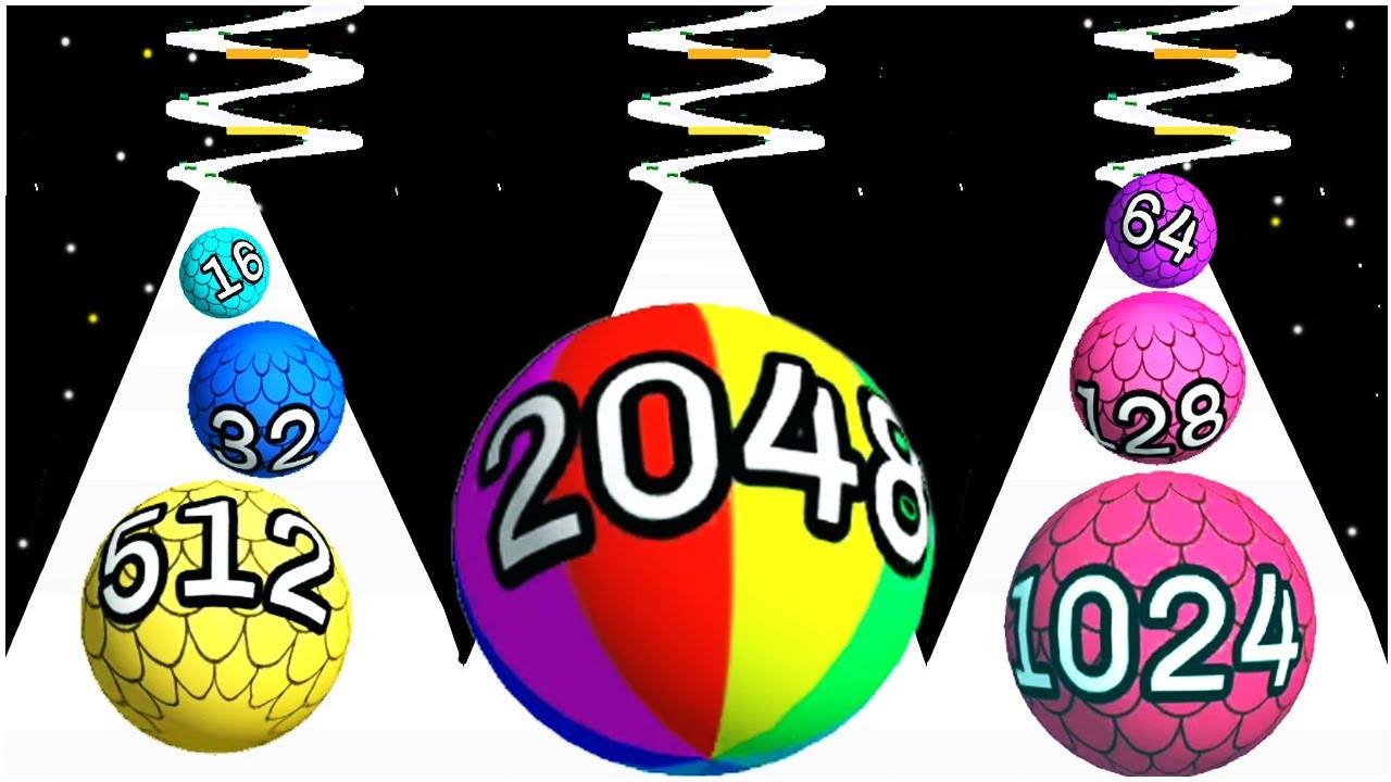 Run Merge Ball 2048 - Gameplay Walkthrough - Max Levels (Lvl 41-60)