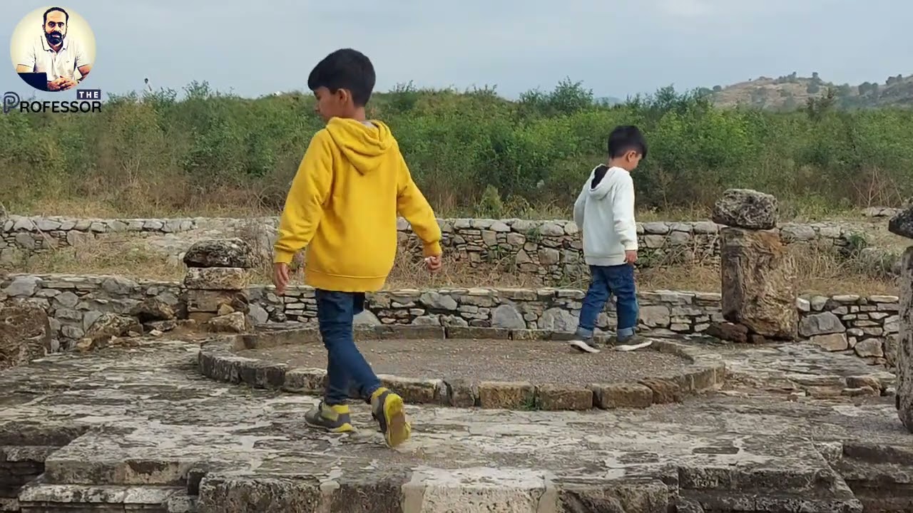 Visiting the archaeological site of Sirkap, Taxila