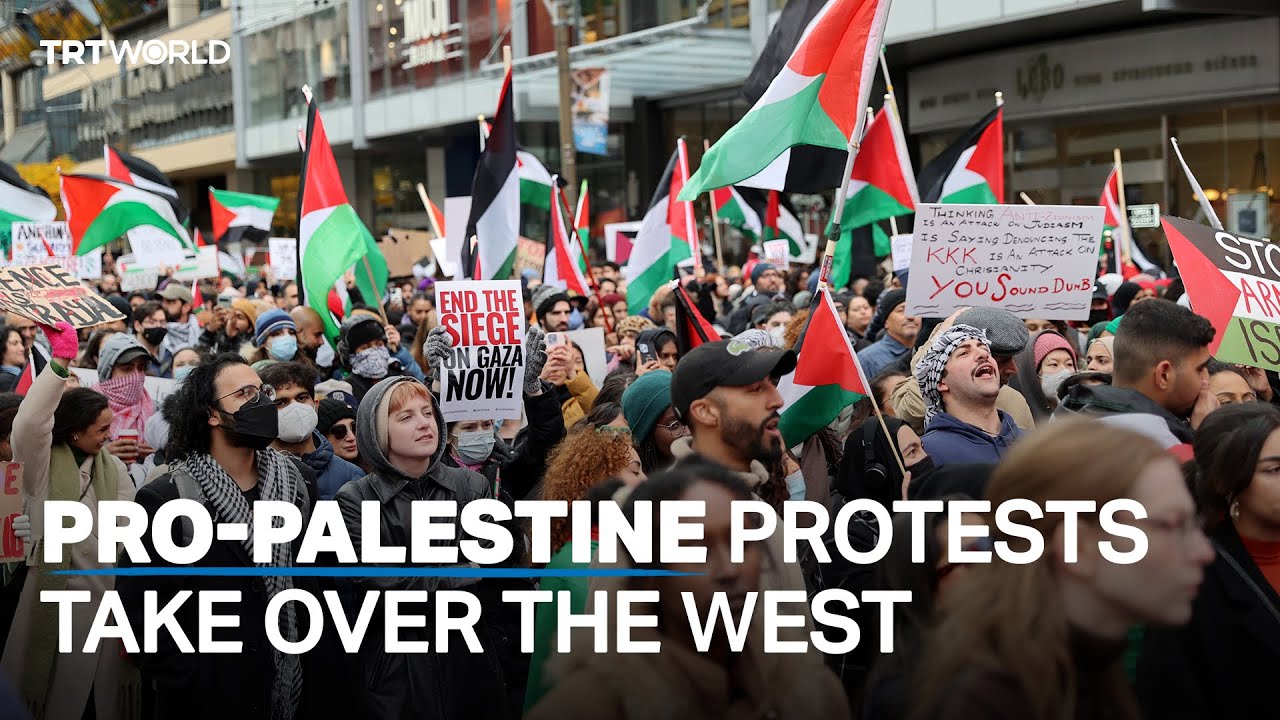 Pro-Palestine protests held in Western countries