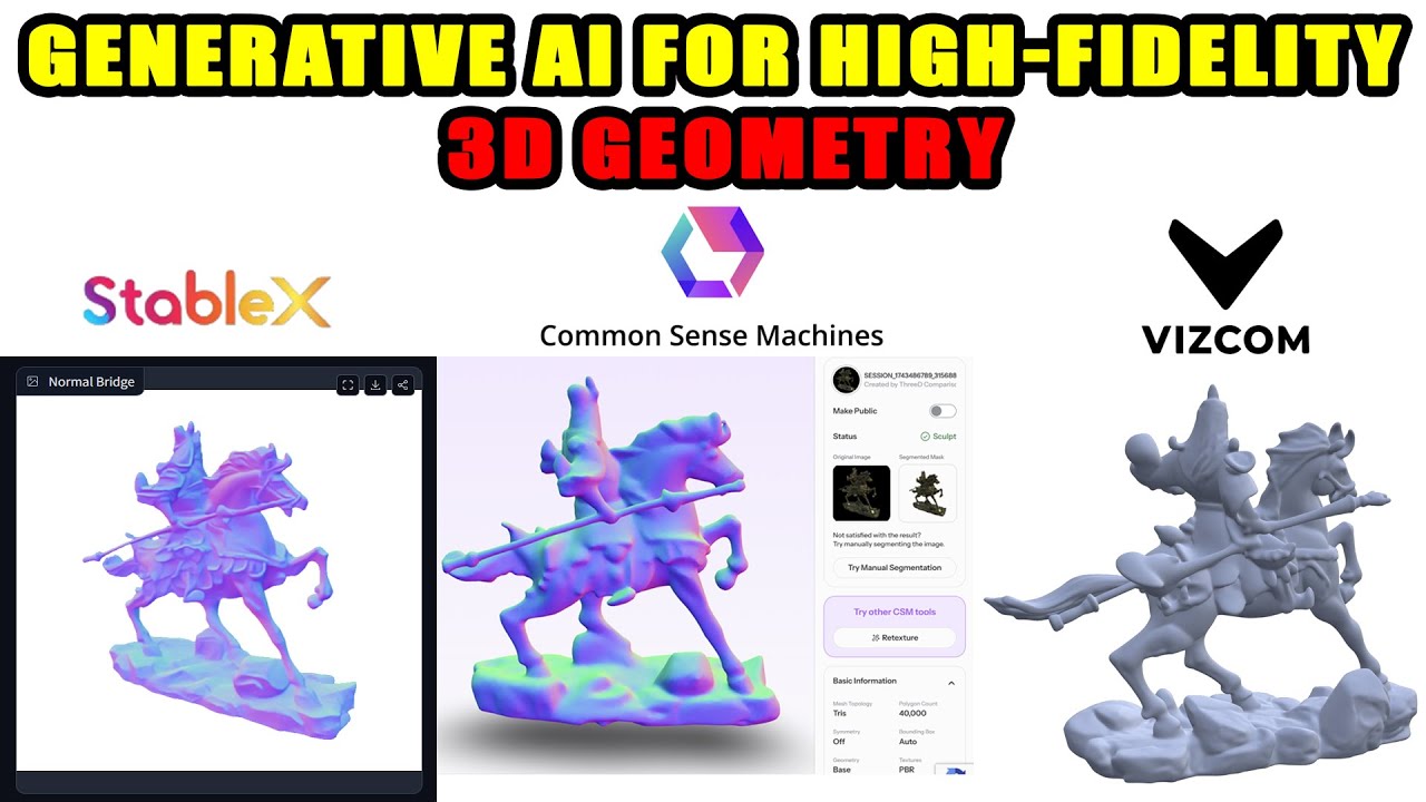 Generative AI for High Fidelity 3D Geometry Comparing Hi3DGen, Vizcom, and CSM