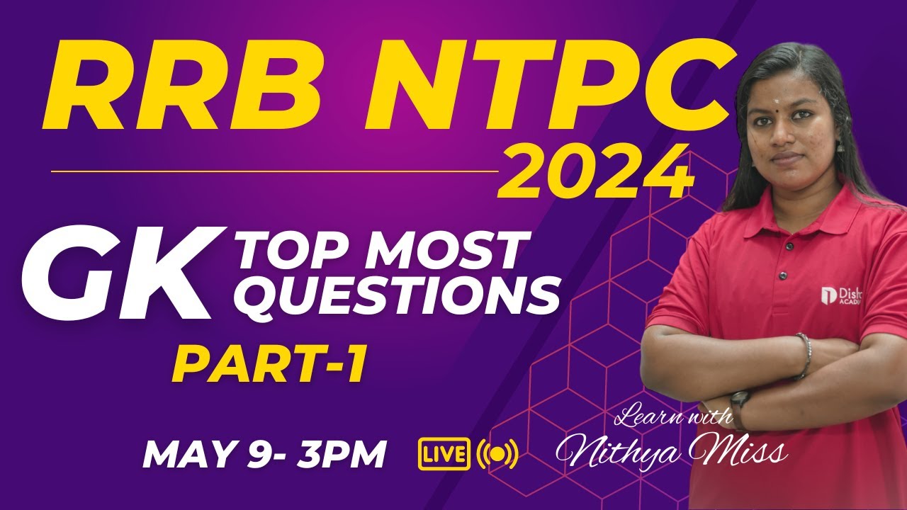 RRB NTPC GK Top Most Questions Part1  LIVE PVQ RRB 2024 Malayalam #rpf #groupd #ntpc #rrb